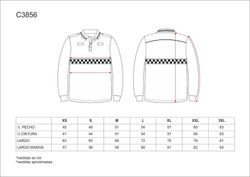 Polo Policía manga larga combinado Marino Amarillo