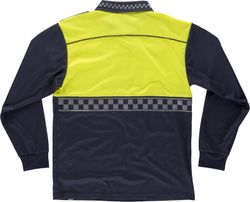 Polo Policía manga larga combinado Marino Amarillo
