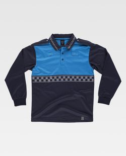 Polo Policía manga larga combinado Marino Celeste