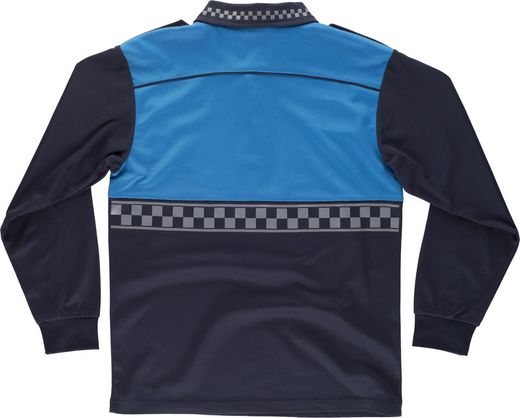 Polo Policía manga larga combinado Marino Celeste