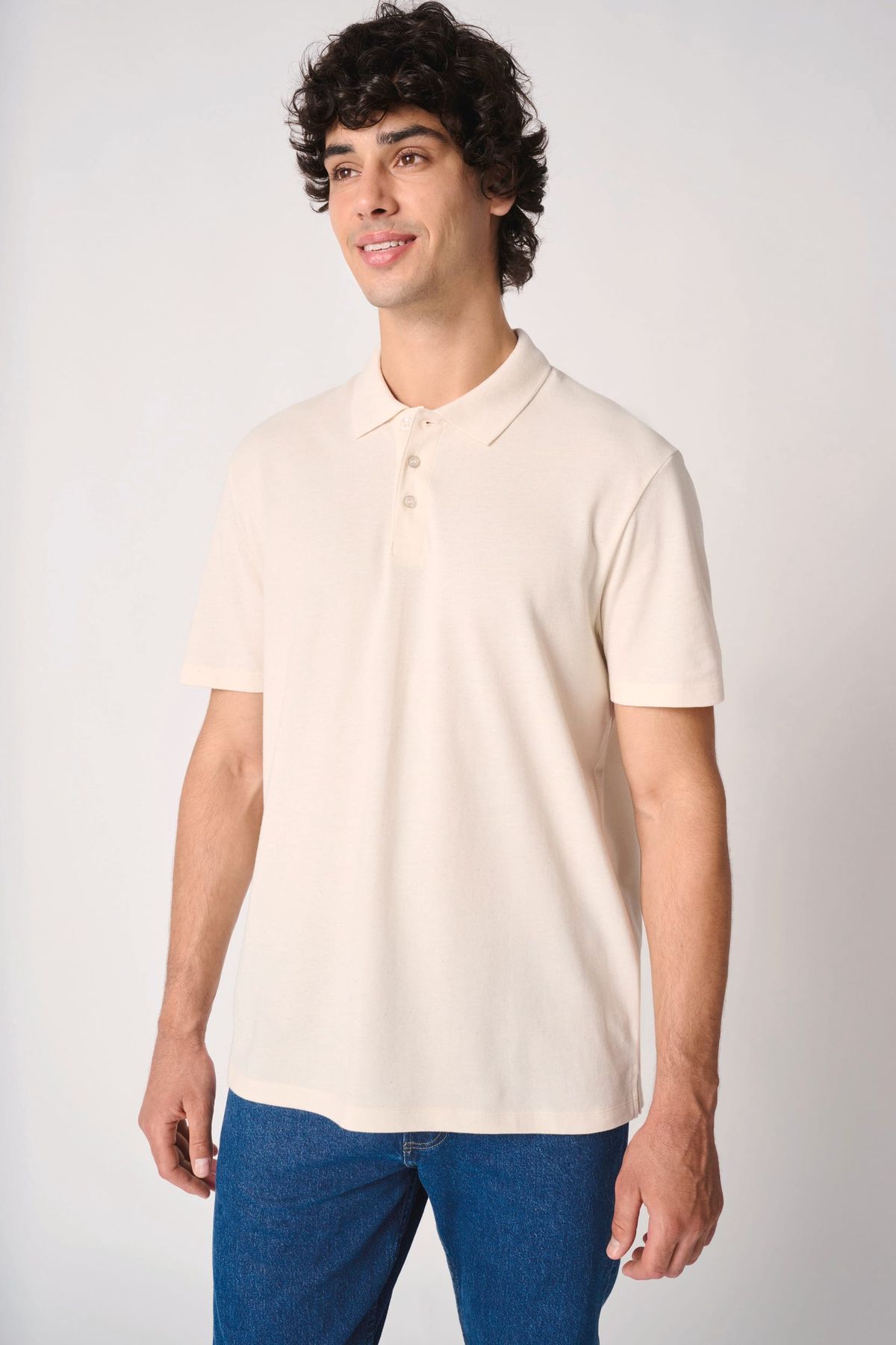 Polo punto piqué hombre Ideal Ash Heather-L