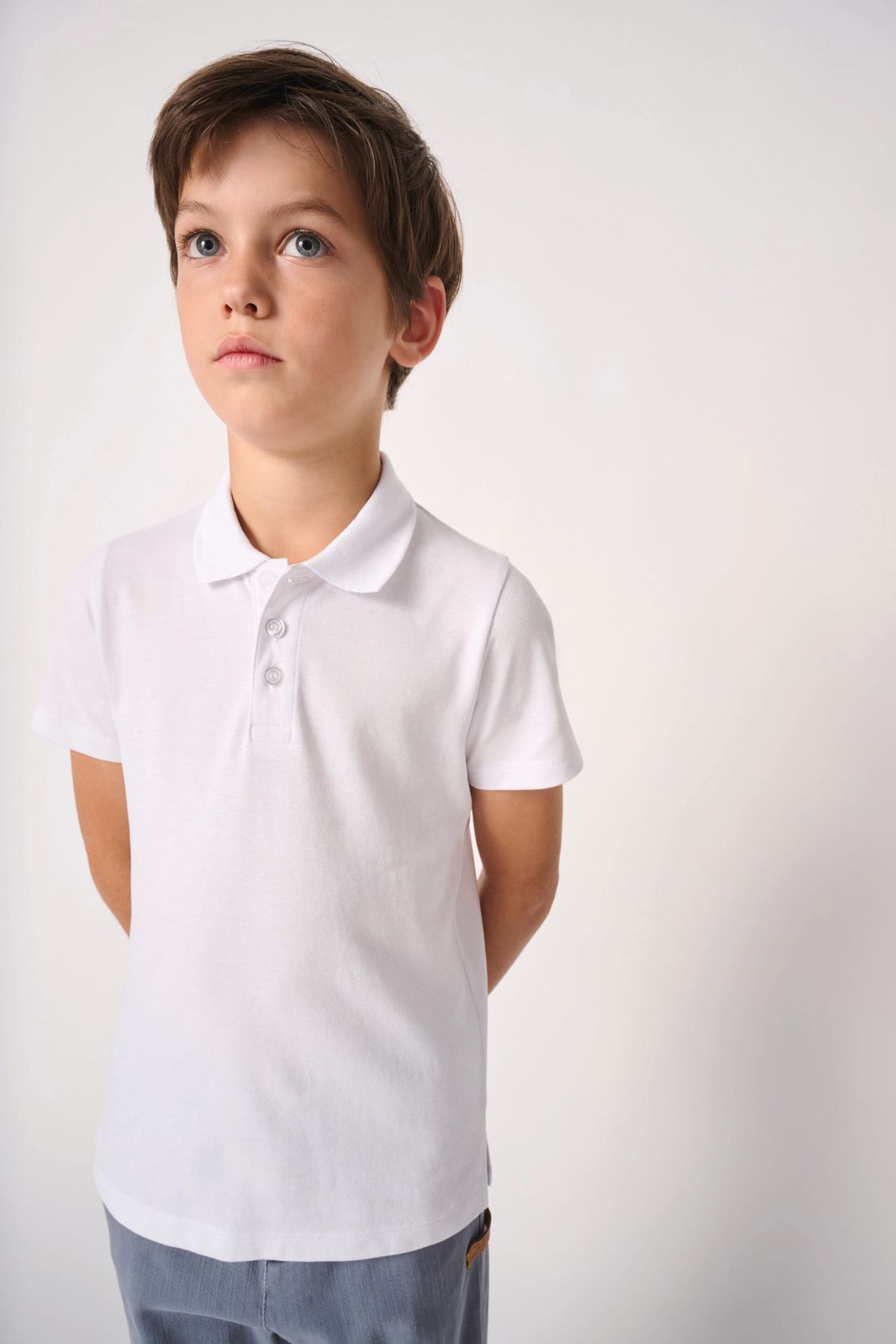 Polo punto piqué infantil Ideal Oxford Grey-10/12 ans