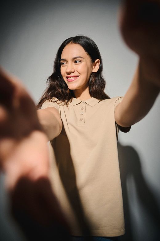 Damen Piqué-Poloshirt
