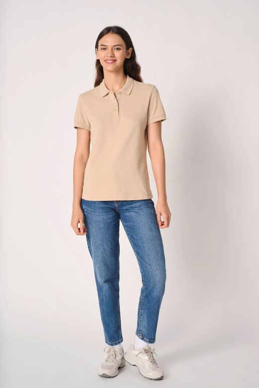 Damen Piqué-Poloshirt