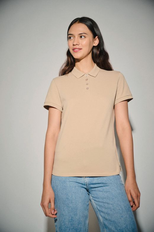 Damen Piqué-Poloshirt