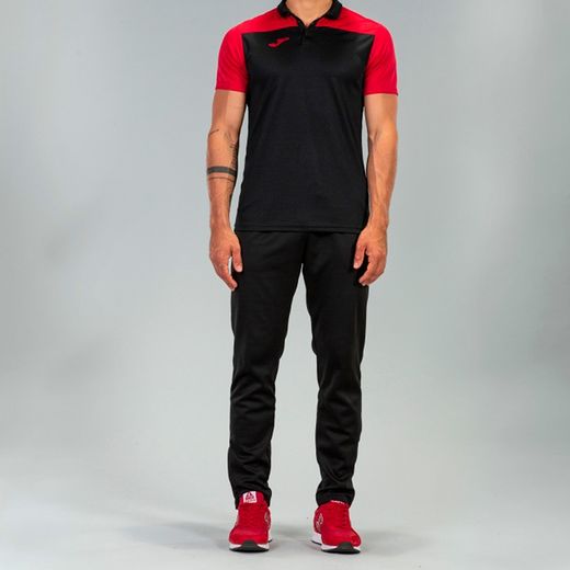 Polo Shirt Hobby Ii Black-Red S/S