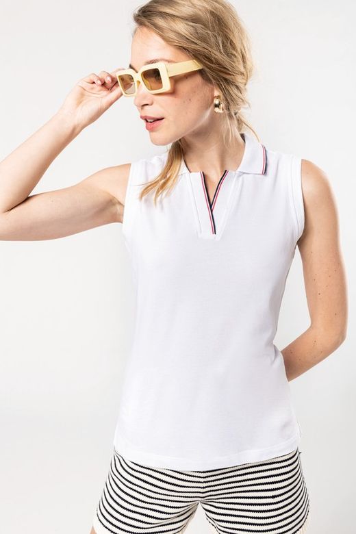 Polo sin mangas para mujer