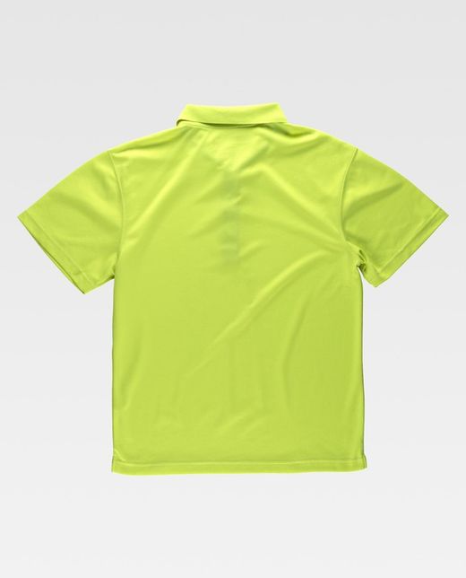 Technisches Kurzarm-Poloshirt, kombiniert mit den Fluorfarben Yellow AV
