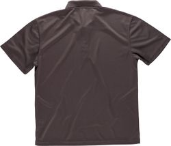 Camisa polo técnica de manga curta, combinada com as cores flúor Marrom