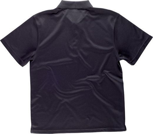 Technisches kurzärmeliges Poloshirt, kombiniert mit schwarzen Fluorfarben