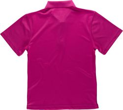 Polo tecnica a maniche corte, abbinata a colori fluorescenti fucsia rosa