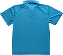 Polo tecnica a maniche corte, abbinata ai colori fluoro turchese