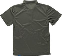 Technisches kurzärmeliges Poloshirt, kombiniert mit den Fluorfarben Hunting Green