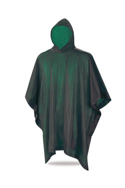 Poncho De Agua De Pvc. Color Verde