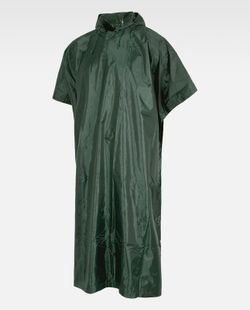 Regenmantelponcho mit Kapuze Dunkelgrün