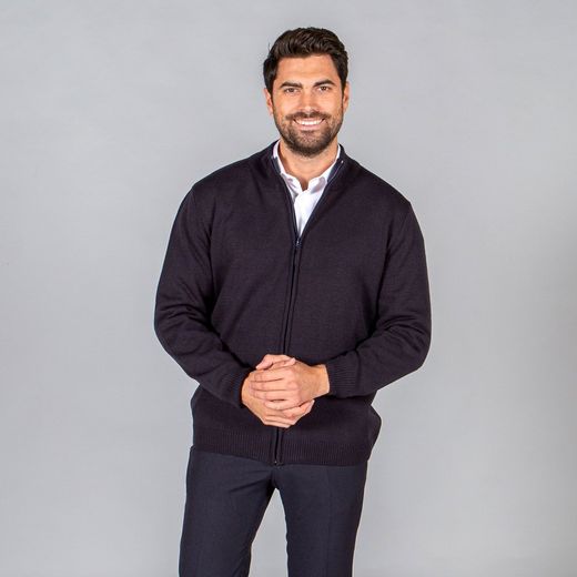 Rebeca Hombre Punto Grueso Con Cremallera