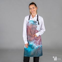 Delantal con peto Eestampado tejido Reciclado 80x68