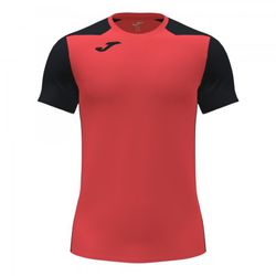 Record Ii Short Sleeve T-Shirt Fluor Coral Black