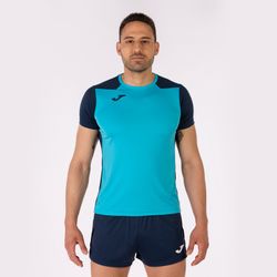 Record Ii Short Sleeve T-Shirt Fluor Turquoise-Navy