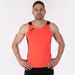 Record Ii Tank Top Fluor Coral Black