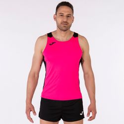 Record Ii Tank Top Fluor Pink Black
