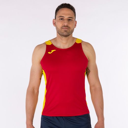 Record Ii Tank Top Red Yellow