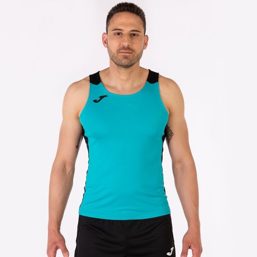 Record Ii Tank Top Turquoise Black