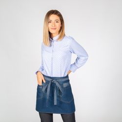 Short apron washed denim  40x69cm "redline"