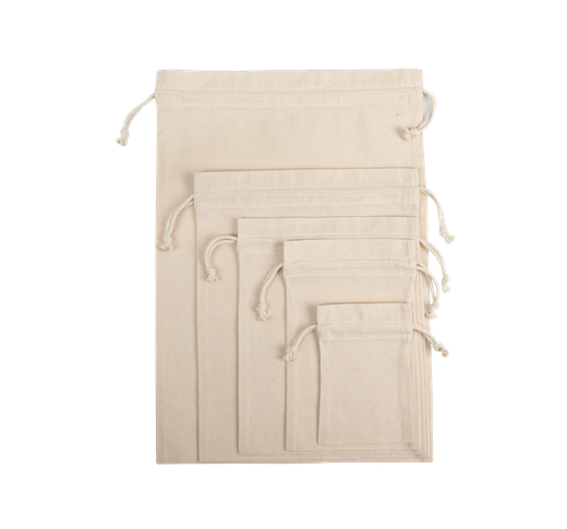 Kordeltasche aus biologischer Baumwolle