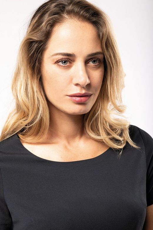 Short-sleeved dress Anthracite Heather