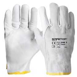 SOESTO, guante mixto piel flor y serraje talla única