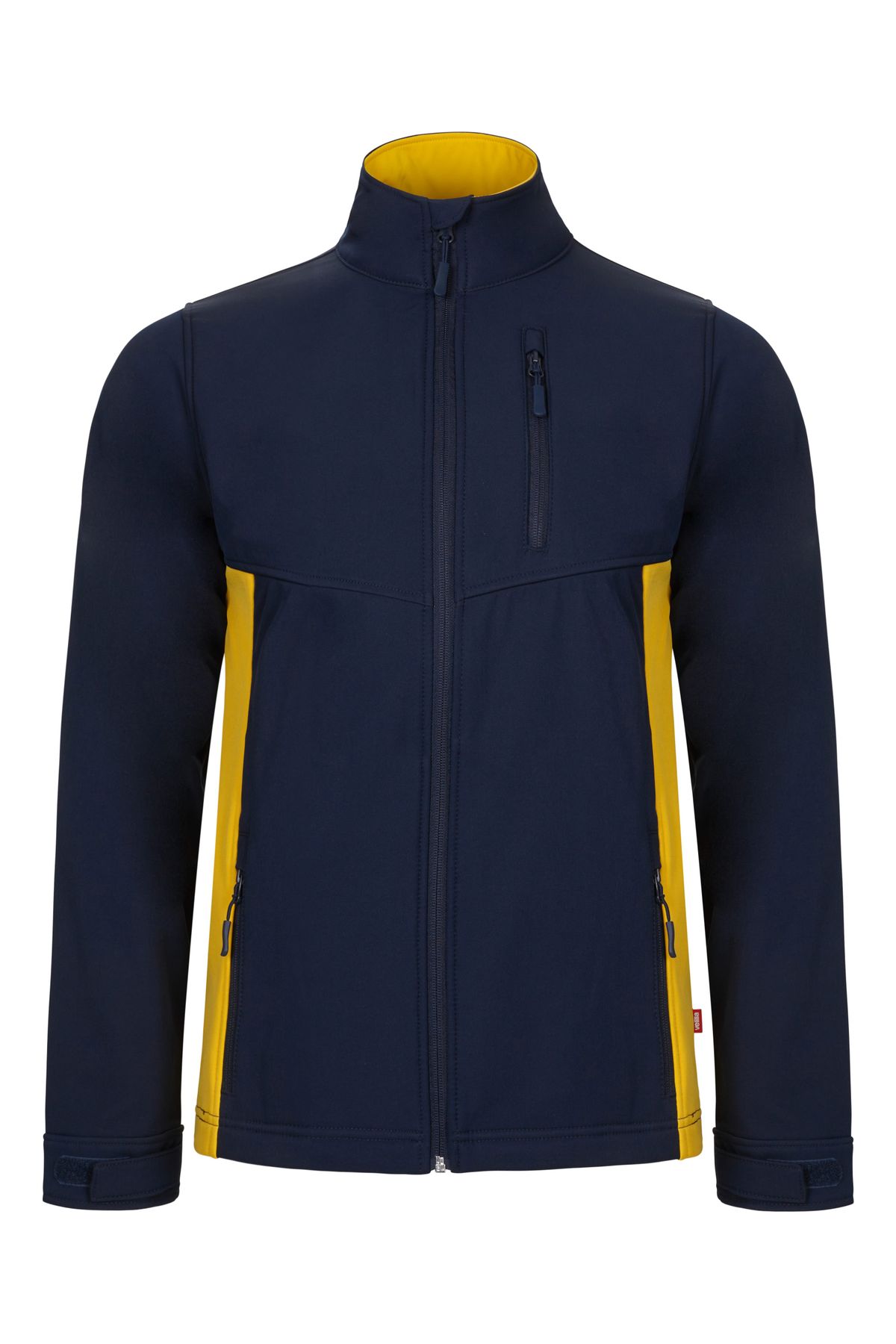 Soft shell bicolor Azul Navy/Amarillo M