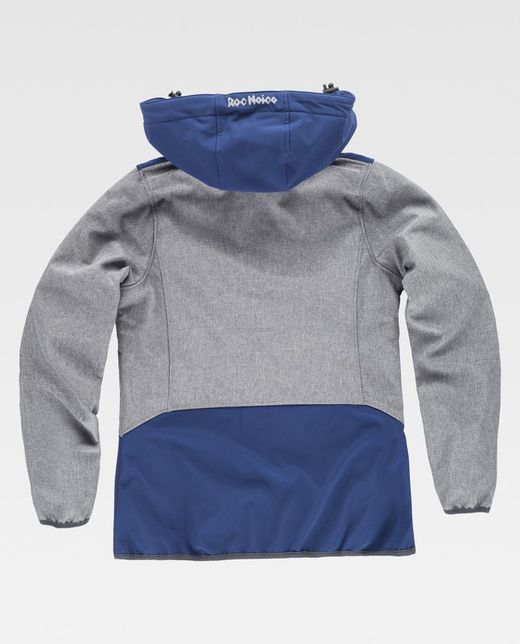 Softshell 96% Azulina / Gris Jaspeado