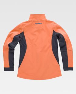 Softshell 96% Poliéster 4% Elastano de color Coral+Gris Oscuro Ref: RN1010002