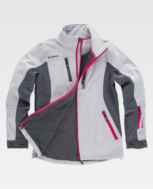 Softshell 96% Gris Claro / Gris Oscuro