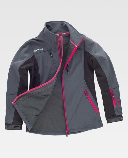 Softshell 96% Poliéster Gris Oscuro+Negro RN1010002