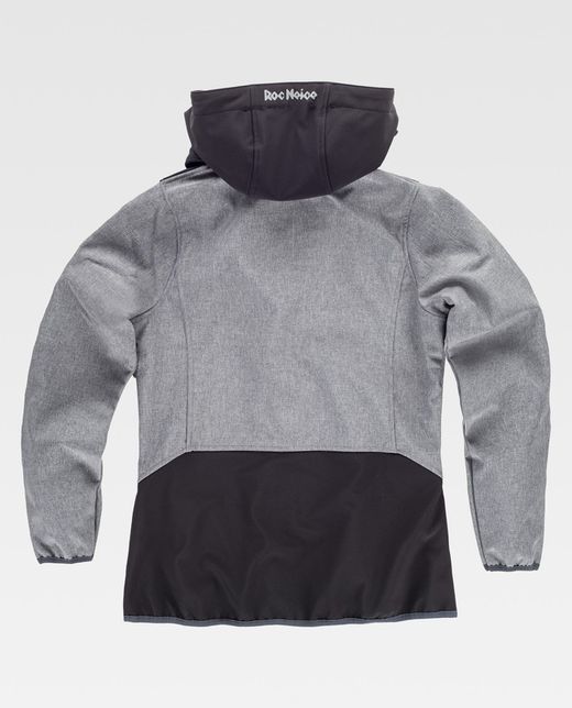 Softshell 96% Poliéster 4% Elastano Negro / Gris Jaspeado