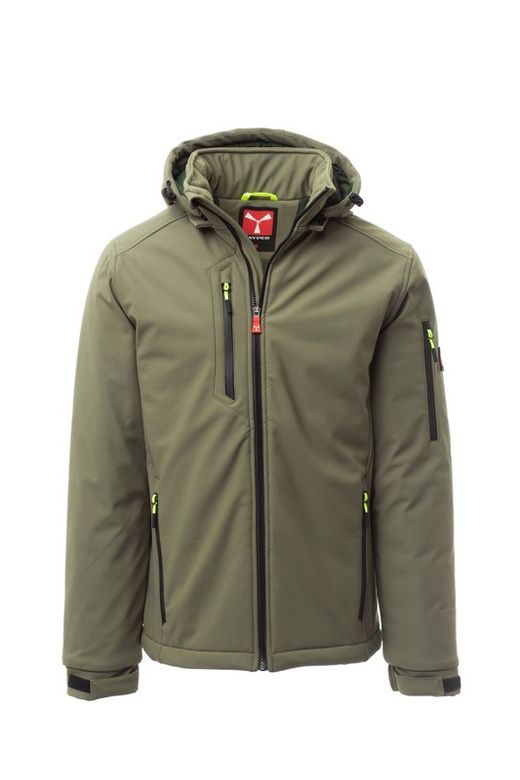 Softshell acolchada con capucha Creek Pad | Chaqueta laboral impermeable