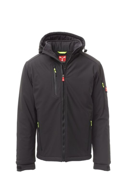 Softshell acolchada con capucha Creek Pad | Chaqueta laboral impermeable
