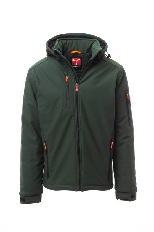 Softshell acolchada con capucha Creek Pad | Chaqueta laboral impermeable