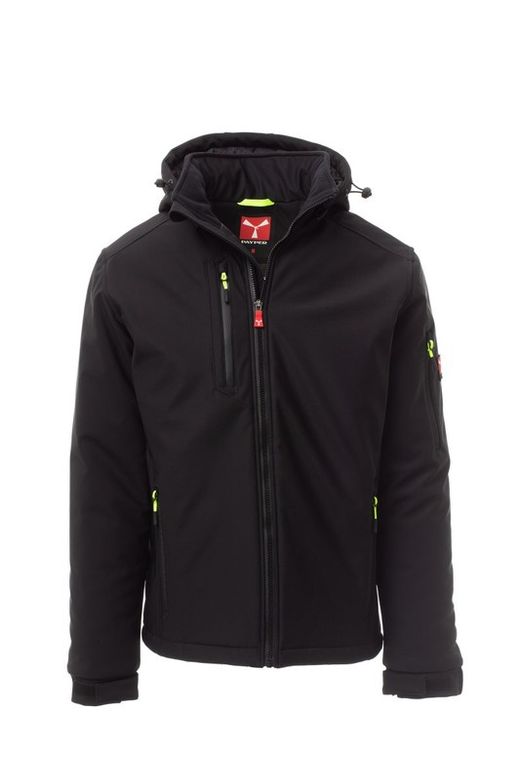Softshell acolchada con capucha Creek Pad | Chaqueta laboral impermeable