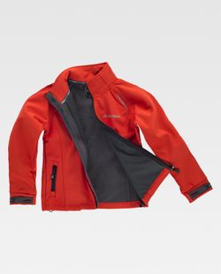 Softshell infantil liso. Rojo