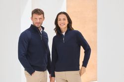 Unisex-Sweatshirt mit Reißverschlusskragen