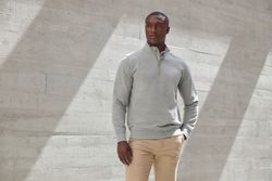 Unisex-Sweatshirt mit Reißverschlusskragen