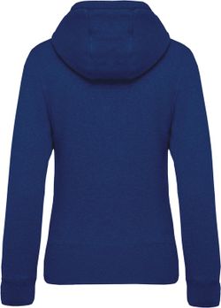 Sudadera algodón orgánico con capucha y cremallera de mujer
