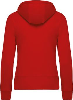 Sudadera algodón orgánico con capucha y cremallera de mujer