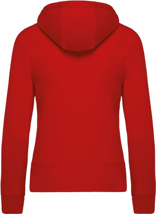 Sudadera algodón orgánico con capucha y cremallera de mujer