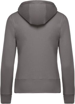 Sudadera algodón orgánico con capucha y cremallera de mujer