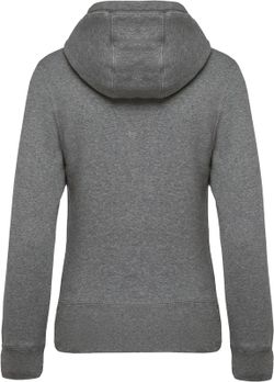 Sudadera algodón orgánico con capucha y cremallera de mujer