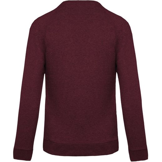 Sudadera algodón orgánico con cuello redondo y mangas raglán